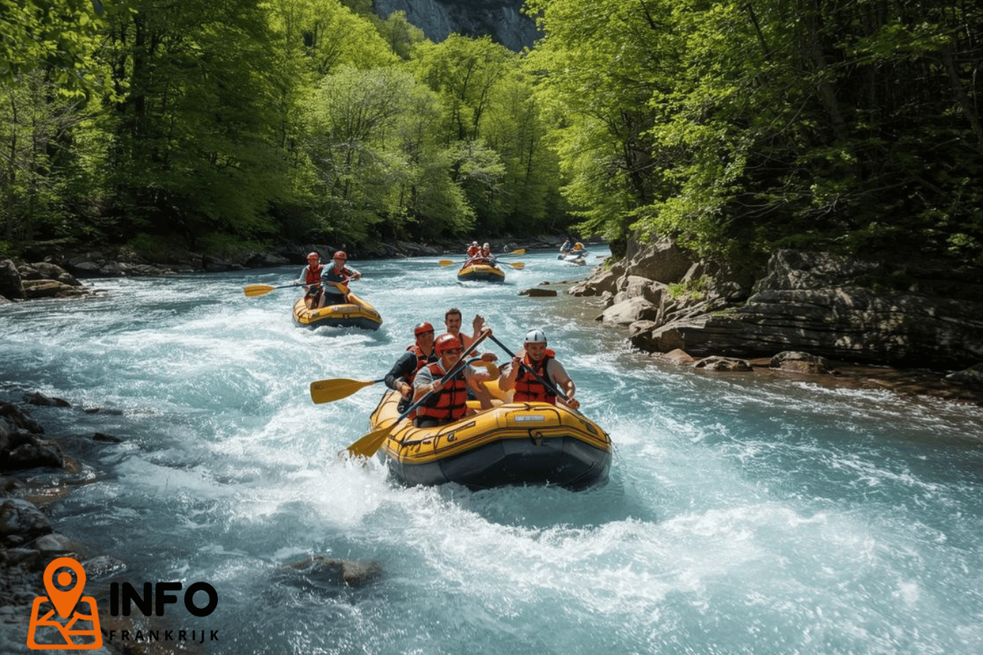Raften op Franse bergstromen